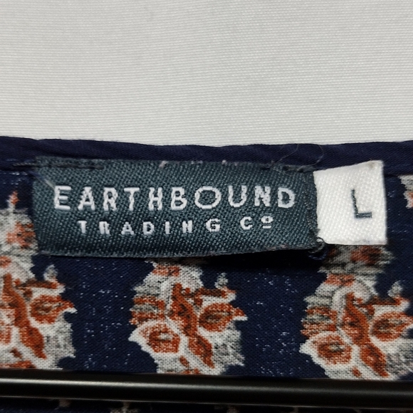 Earthbound Trading Boho Dress Women's L Multicolor Retro 90s Y2K Artsy Cottageco - Picture 7 of 8